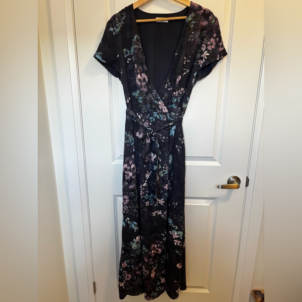 Babaton floral wrap dress